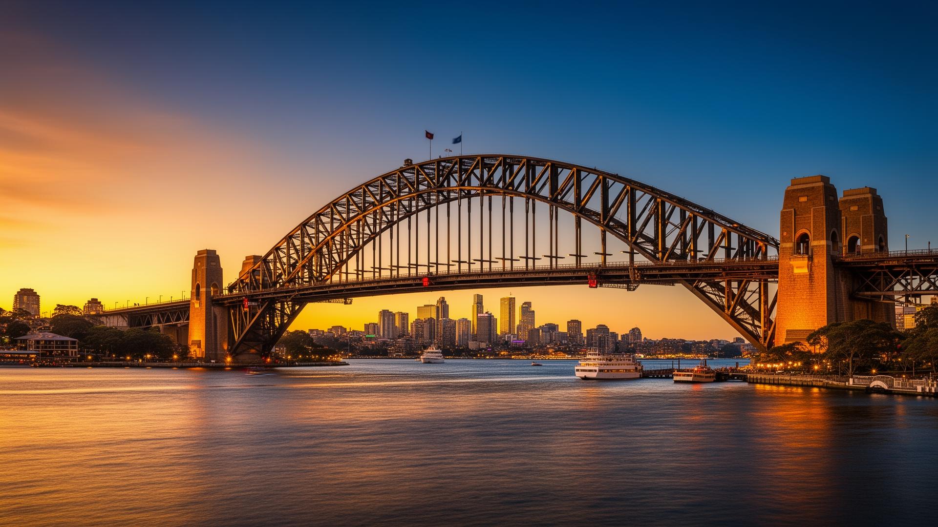 Sydney Harbour Bridge at golden hour